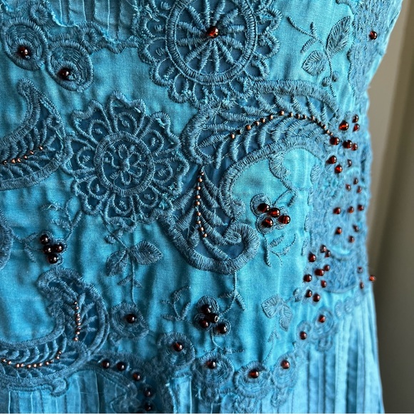 Anthro Odille Chalet Beaded Dress - Picture 4 of 9